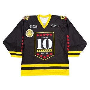 Brampton Battalion Cory Emmerton SIGNED 10th Anniv Game Worn Jersey Mens 52